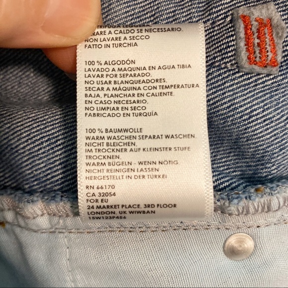 BDG URBAN OUTFITTERS Cotton Distressed Mini Skirt Small high-Waisted - Picture 9 of 10